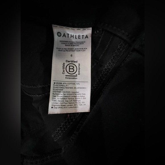 Athleta denim ; women’s flex ultra black skinny jean - Picture 3 of 4